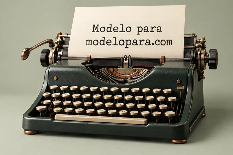 Máquina de escrever com Modelo para e modelopara.com impressos na folha